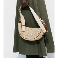 Bolso Crucero de Tejido Ligero Correa Ajustable Desmontable, Cierre de Cremallera, Lining de Goma y Poliéster, Marrón/Negro Bolso de Mano Casual para Mujeres en Primavera-Verano - details 7