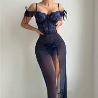 Nuevo traje de lencería erótica tibetana 2025, falda larga abierta, caderas envueltas, perspectiva sexy, pijama de encaje astringente. - details 0