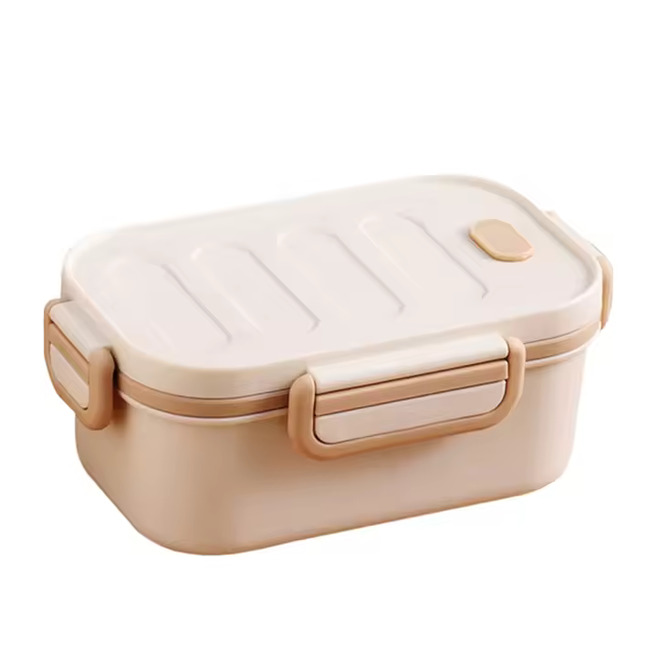 Caja de Almuerzo Hermética de 2 Capas Ideal para Estudiantes, Contenedor de Alimentos para Fruta para Picnic al Aire Libre, Rejilla para Trabajadores de Oficina, Microondas - 1