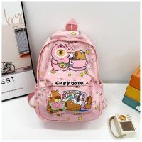 Mochila bonita de capibara de gran capacidad, mochila escolar ultraligera transpirable para estudiantes, bolsa de libros de dibujos animados de nailon - details 45