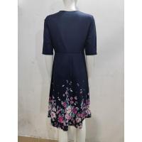 Nuevo vestido TEMU ajustado con cuello en V y estampado floral para mujer ahora - details 10
