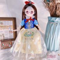 Muñecas de Ojos de Anime para niños y niñas, Cara de cómic articulada con bolas, vestidos, ropa, vestido, 30cm, 1/6 - details 3