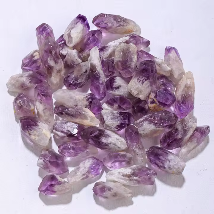 Combo de citrino de amatista Natural, trozos de puntos de cristal, cristales curativos, paisajismo, decoración de pecera Feng Shui, 100g - 1