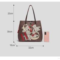 Mochila de Viaje Retro Clásica Leten Patrón de Oso de Dibujos Animados Gran Capacidad - details 1
