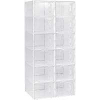 Cajas de Zapatos de Plástico Transparentes Apilables y Plegables Organizador de Zapatos para Armario con Tapa Frontal - details 15