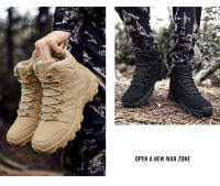 Botas militares de combate táctico para hombre, zapatos de seguridad para el trabajo, caza, tobillo, zapatillas de deporte al aire libre, Botas de senderismo de corte alto, seguridad - details 5
