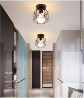 Lámparas de techo Led E27 de hierro forjado para cocina, sala de estar, dormitorio, estudio, balcón, restaurante, café y Hotel, estilo nórdico moderno, dorado y negro - details 16