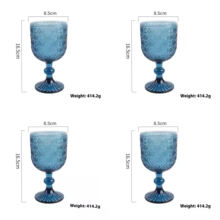 Juego de 4 copas de vino para aniversario, rojo o cristalería para cerveza, jugo, cola, whisky, agua, regalo de Navidad - 1