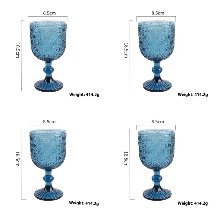 Juego de 4 copas de vino para aniversario, rojo o cristalería para cerveza, jugo, cola, whisky, agua, regalo de Navidad - 1