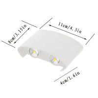 RXUNS Luces de Pared Modernas Impermeables Lámpara LED de Aluminio para Interiores y Exteriores para Baño, Dormitorio, Sala de Estar, Jardín - details 0