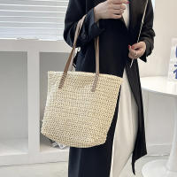 Bolso de ratán tejido para mujer, bolsa de hombro de gran capacidad para vacaciones en la playa, informal, a la moda - details 10