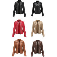 Chaqueta de cuero de imitación para mujer, abrigo de motociclista de moda, ropa de primavera y otoño - details 1