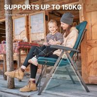 Silla de Camping Plegable de Lujo Capacidad de 150 kg Tamaño Pequeño Silla de Jardín Acolchada con 4 Posiciones Silla de Pesca Ajustable para Balcón - details 40