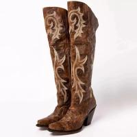 Nuevo Otoño/Invierno 2025 estilo europeo y americano tacón alto, tacón grueso, punta puntiaguda, botas de caballero de tacón alto - details 1