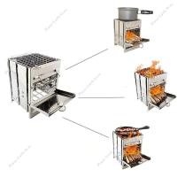 Parrilla de Barbacoa Plegable de Acero Inoxidable Ligera para Acampar al Aire Libre - details 5