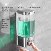 Dispensador de jabón líquido de 500ml, gran capacidad, ventana Visible, desinfectante de manos, sin perforaciones, montado en la pared, 1/2/3 Uds. - details 9