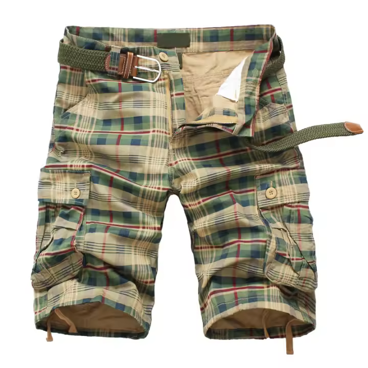 Pantalones Cortos de Algodón para Hombres Estilo Safari de Verano Deportivo - 1