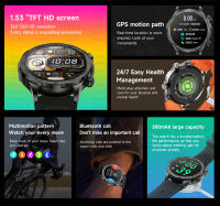 Reloj inteligente resistente al agua para hombre, pulsera con pantalla HD de 1,53 pulgadas, GPS, NFC, control del ritmo cardíaco, llamadas, Bluetooth, para Android - details 1