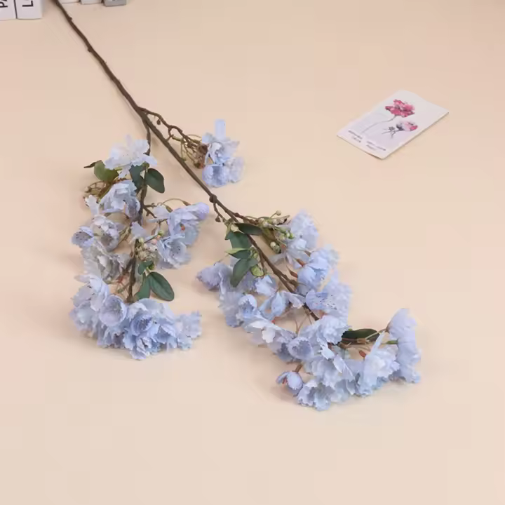 Flor Artificial de Lagerstroemia de 90cm, rama de flores de cerezo de seda elegante de plástico, flor falsa hecha a mano, decoración para balcón - 1