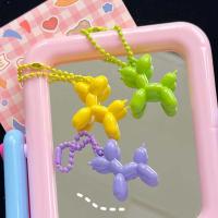 Llavero con forma de cachorro y globos de colores crema con personalidad, cadena de bolas, colgante de perro de dibujos animados, abalorios para bolso, llavero para mujer - details 1