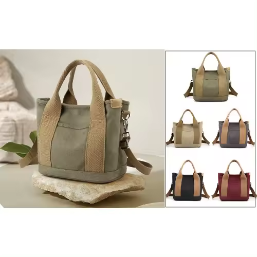 Bolsos para mujer, bolso bandolera, impermeable, bolso pequeño de lona para compras, trabajo, viajes, regalo - 1