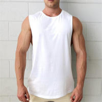 Chaleco deportivo fino de verano para hombre, camiseta de Fitness Simple de Color sólido con cuello redondo, absorbe el sudor y es cómodo - details 7