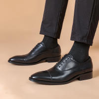 Zapatos de negocios para hombre, tres juntas de cuero, para caballero - details 19