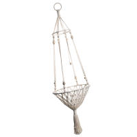 Hamaca colgante de macramé para gatos, cesta tejida a mano, cama columpio para gatos, decoración colgante para interiores y exteriores - details 4