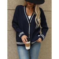 Punto con cuello en V de estilo coreano para mujer, corte holgado, moda primavera otoño, ropa informal - details 15