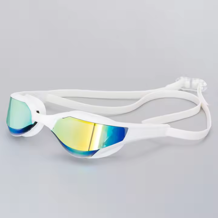 Natación de Competición Unisex para Adultos, Gafas de Natación con Lentes de Espejo Curvadas - 1