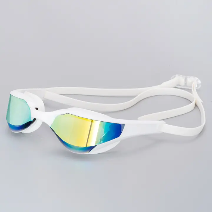 Natación de Competición Unisex para Adultos, Gafas de Natación con Lentes de Espejo Curvadas - 1