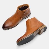 Botas para hombres Botas de cuero cómodas de tobillo de marca de moda para hombres - details 17
