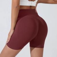 Pantalones cortos deportivos de realce de cadera color melocotón para mujer, pantalones cortos ajustados de tres puntos para adelgazar el vientre, entrenamiento para correr, pantalones de secado rápido - details 8