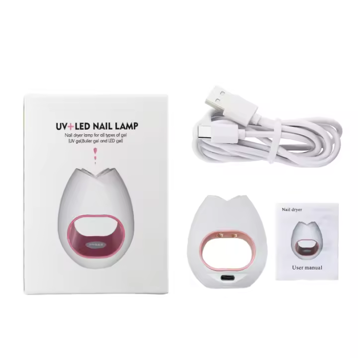 Secador de Uñas ClouBeaute con Forma de Rosa Mini lámpara UV LED para Gel Polish Temporizador de 60S Botón Portátil USB Marca Clou Beaute - 1