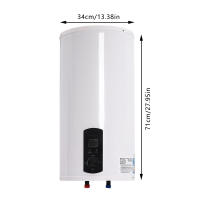 Calentador de agua instantáneo, 2000 W, con indicador digital de temperatura, calentador de agua (80 L) - details 1