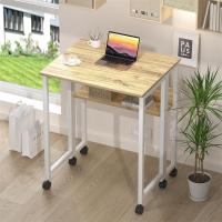 Escritorio Plegable Pequeño Estante de Almacenamiento con Ruedas Montaje Fácil - details 22