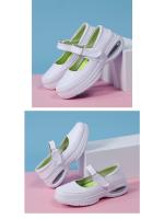 Zapatos de enfermera de cuero genuino con amortiguación de aire, suela suave, antideslizantes, transpirables, para trabajo hospitalario, con suela gruesa, para mujer, 2025 - details 5