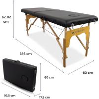Basic, Mesa, Profesional, Portátil, Mara, 2 Cuerpos, Marca Española, Regulable, 180x60 cm, Negra - details 4