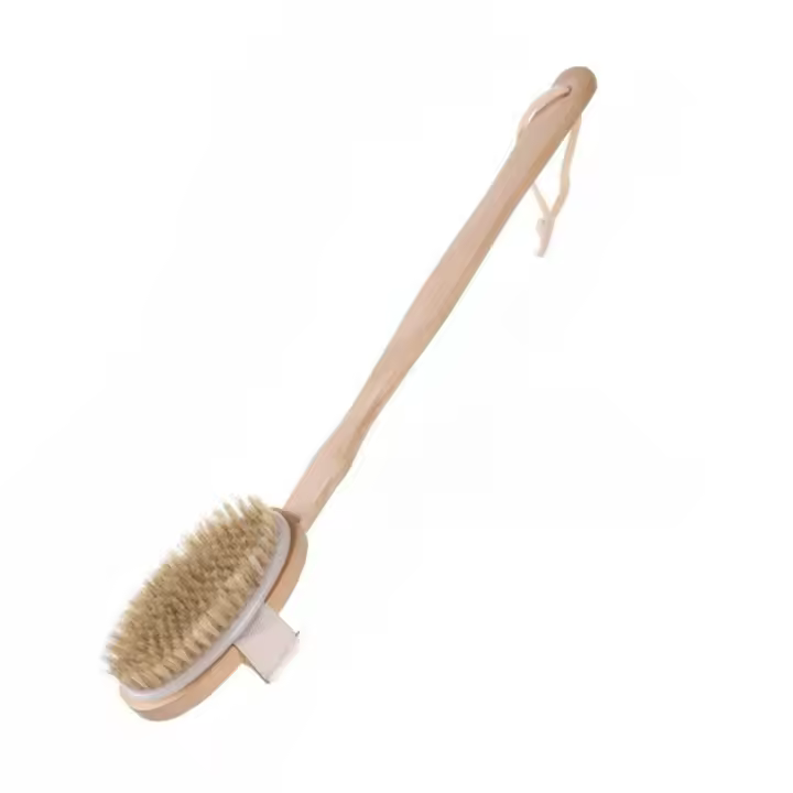 Scttomon Juego de Cepillos Corporales de Pelo de Jabalí Natural Cepillo Exfoliante para Cara y Pie - 1
