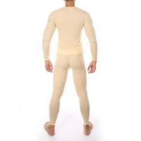 Calzoncillos largos masculinos Ropa interior térmica para hombre Ropa de dormir Ice Silk Lounge Tight Camiseta interior de manga larga Conjunto de pantalones - details 8