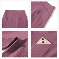 Pantalones cortos de Yoga para mujer, pantalones cortos de motociclista con cintura en V, mallas de Yoga para Fitness, cintura cruzada con bolsillo, pantalones cortos deportivos de Yoga para mujer - details 12
