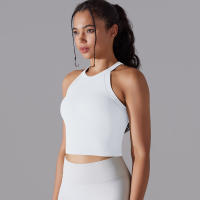 Nessaj-Chaleco deportivo para mujer, sujetador con almohadillas para el pecho, sin costuras, doble capa, a prueba de golpes, top corto, gimnasio, entrenamiento, correr - details 4