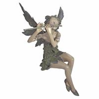 Estatua de Hadas Tocando la Flauta Escultura de Ángel para Jardín Decoración al Aire Libre - details 5