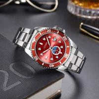 Reloj Deportivo de Acero con Correa de Cuero de Lujo Reloj de Cuarzo con Calendario para Hombres - details 7