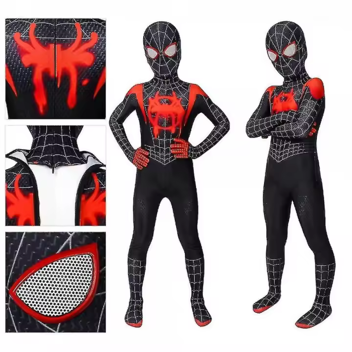 Disfraz de Miles Morales para niño, mono de Spiderman, traje de Cosplay para Halloween - 1