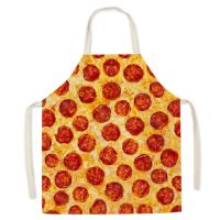 Delantal de Cocina con diseño Gourmet bonito para hombres, hamburguesa, patatas fritas, patrón de Pizza, delantal sin mangas para niños, delantales de Cocina para mujeres, Delantal Cocina - details 1