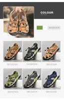 Sandalias de hombre de verano de cuero genuino |   Punta cerrada, suela gruesa antideslizante, diseño ajustable para exteriores – tallas 38–48 - details 3