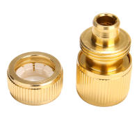 Conector de Agua de Jardín Adaptador de Manguera de Latón Recubierto 1/2" Conector de Giro Rápido Drip Irrigación Sistema de Acople de Manguera de Cobre - details 2
