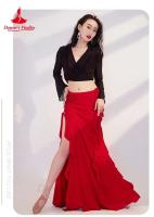 Baile de tres mujeres, blusas y faldas de gasa de manga larga, trajes de danza del vientre oriental para niñas - details 11
