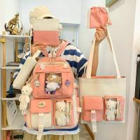 Mochila escolar Kawaii para niños y niñas, bolsa para ordenador portátil, para estudiantes, 5 piezas, 2023 - details 10